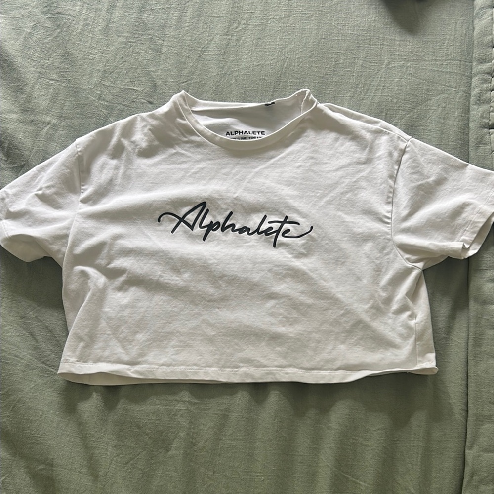 Alphalete White Crop Top